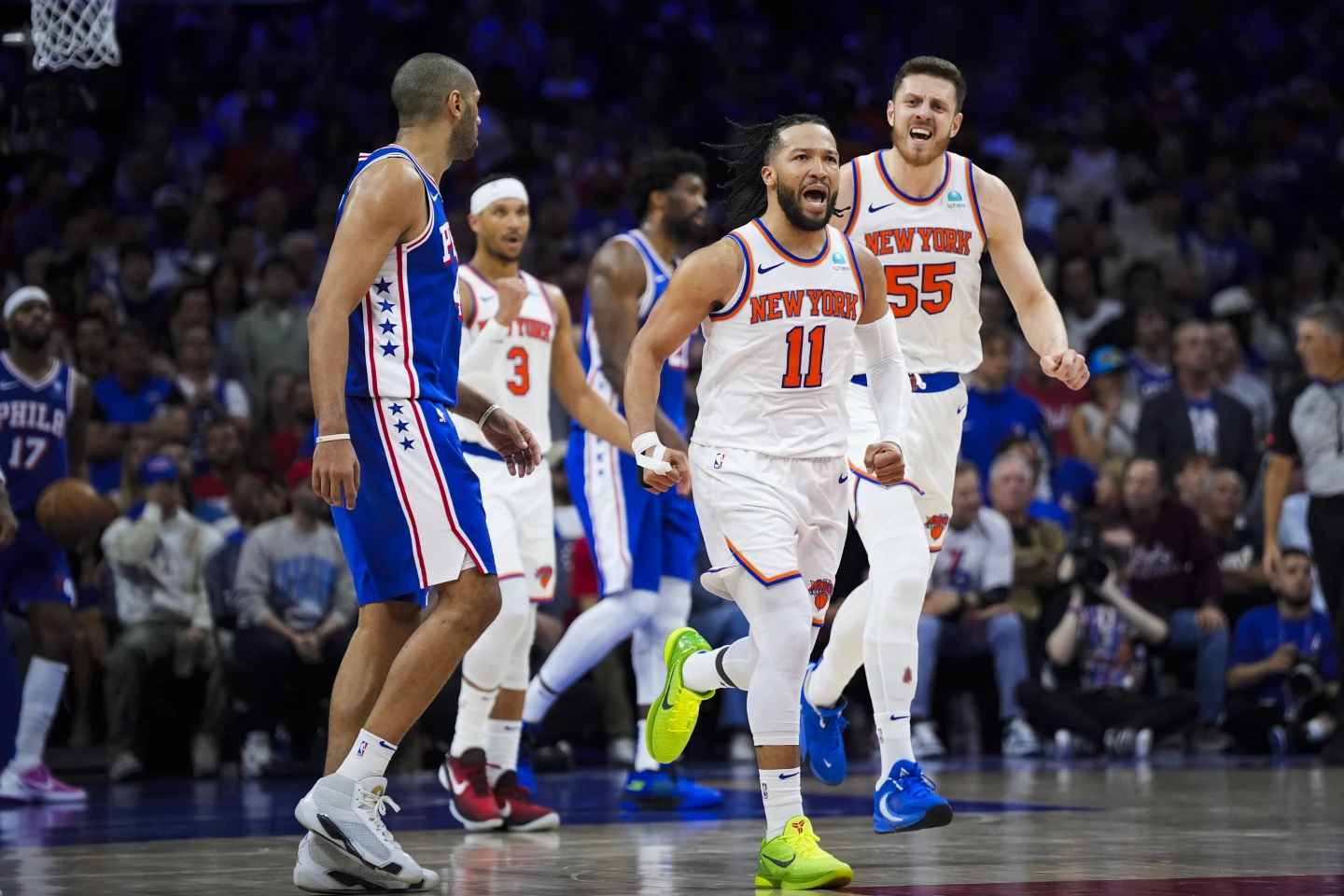 Knicks superando a los 76ers 118-115, avanzan a semifinales del Este