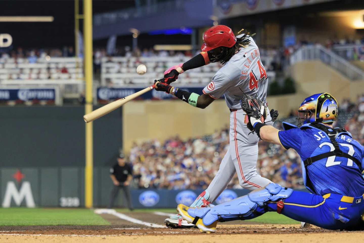 Elly dio Grand Slam. Rojos vencen Twins, Nacionales a Miami y KC a Piratas